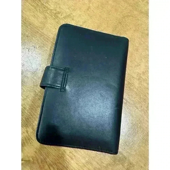 brighton organizer, Black And Brown Leather, Traditional Silver Heart Clasp - Picture 2 of 5